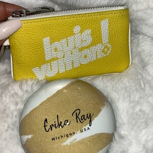 Louis Vuitton Yellow Pochette Pouch Key Cles- LIMITED EDITION